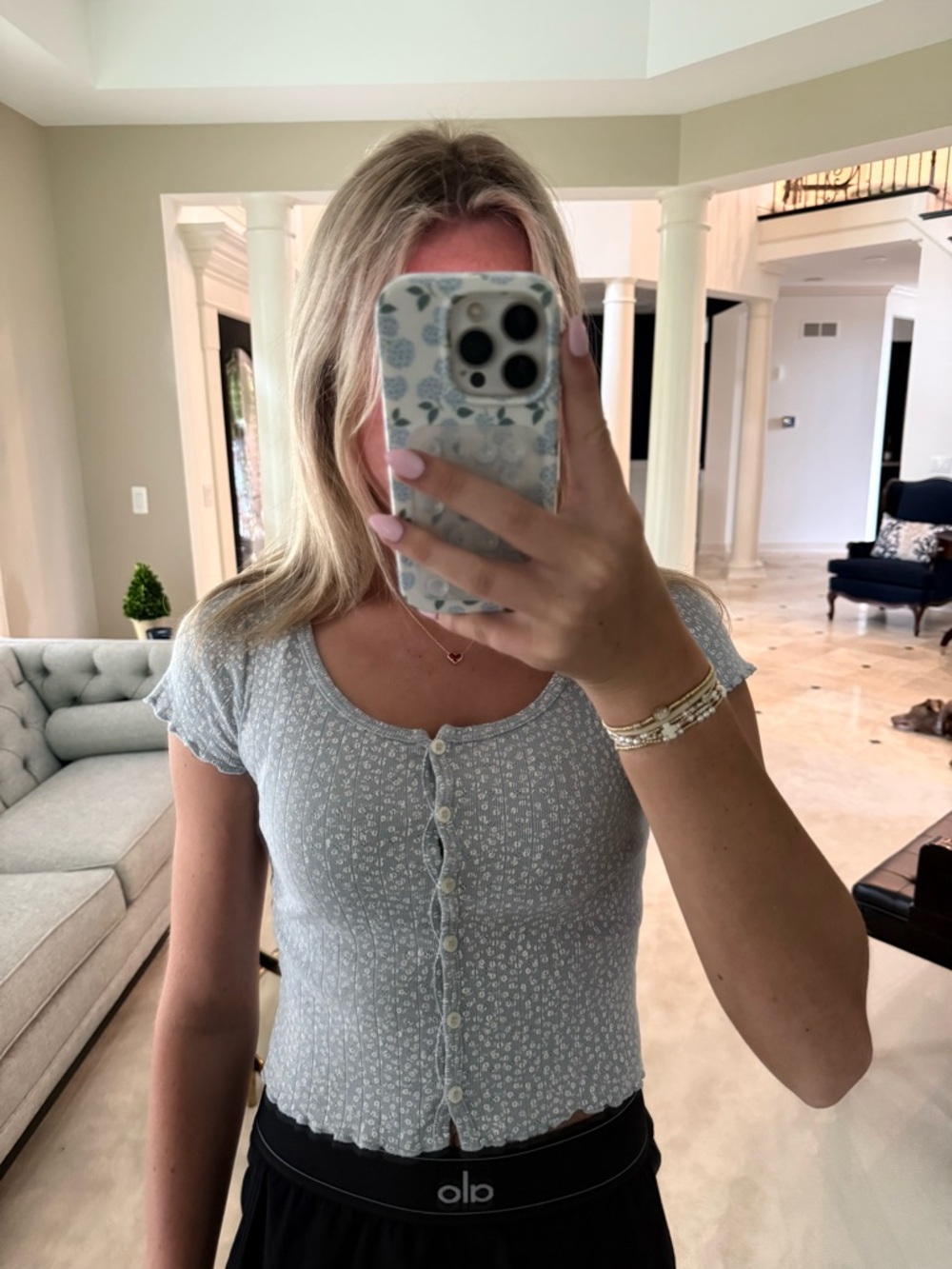 brandy zella top in blue